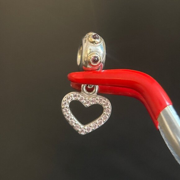 Pandora Two Tone Be My Valentine Dangle Charm - Retired - Picture 4 of 5